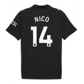 Lacne Muži Futbalové dres Manchester City Nico Gonzalez #14 2025-26 Krátky Rukáv - Preč